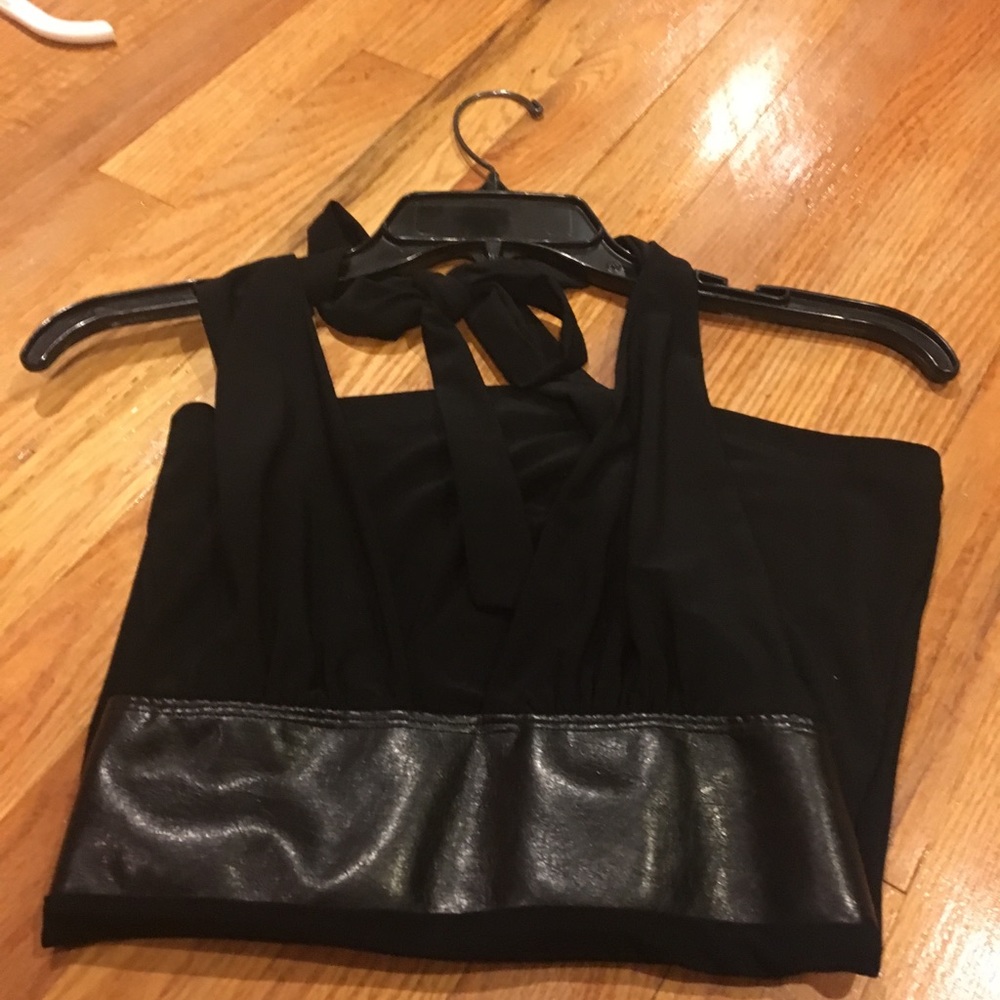 NWT Black S/L  Halter Top